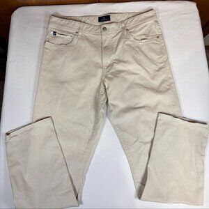 Daniel Cremieux Olimpias Fabrics Flat Front Chino Pants Men's 38x32 White Cotton